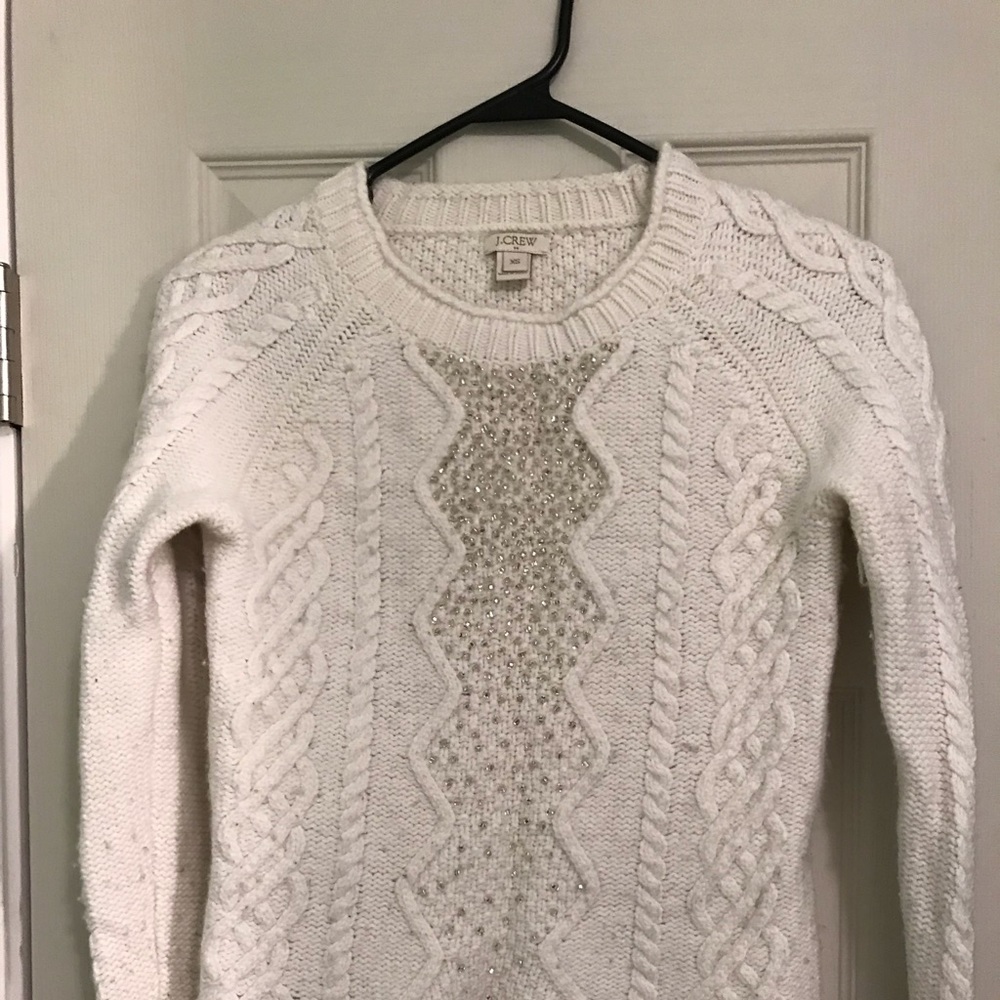 J. Crew Cream cable knit sweater